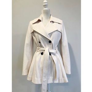 Via Spiga Double Breasted Wool Blend Coat White 6